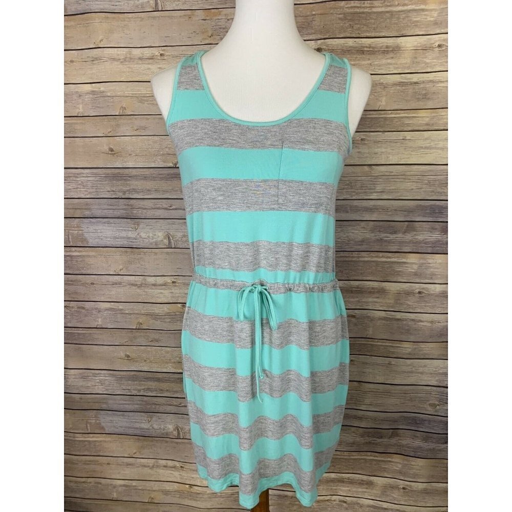 Olive And Oak Womens Racerback Dress Striped Tie